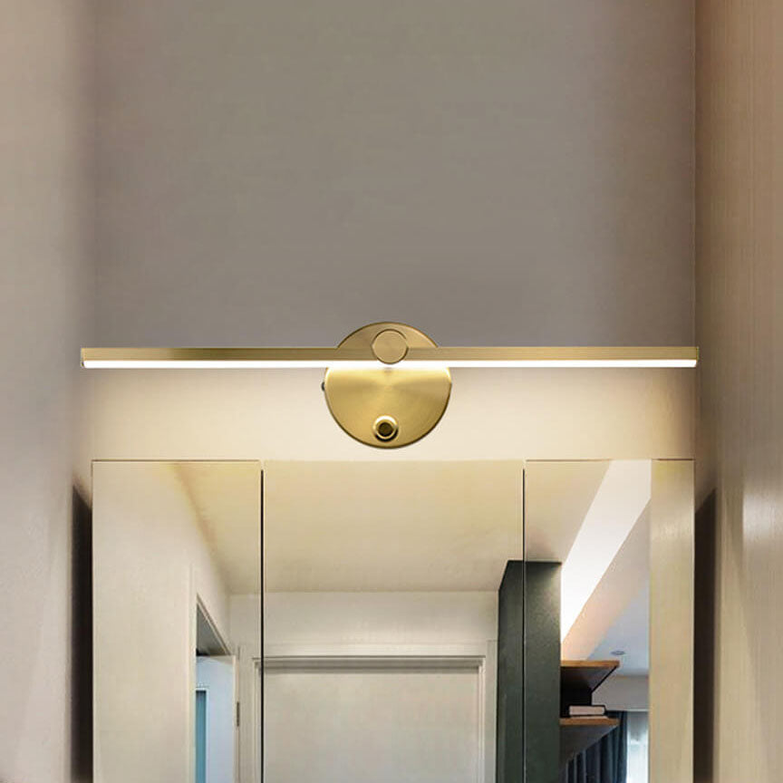 Nordisk Minimalistisk Aluminium Lång Bar Switch LED Spegel Vägglampa