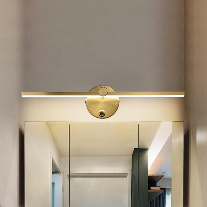 Nordisk Minimalistisk Aluminium Lång Bar Switch LED Spegel Vägglampa