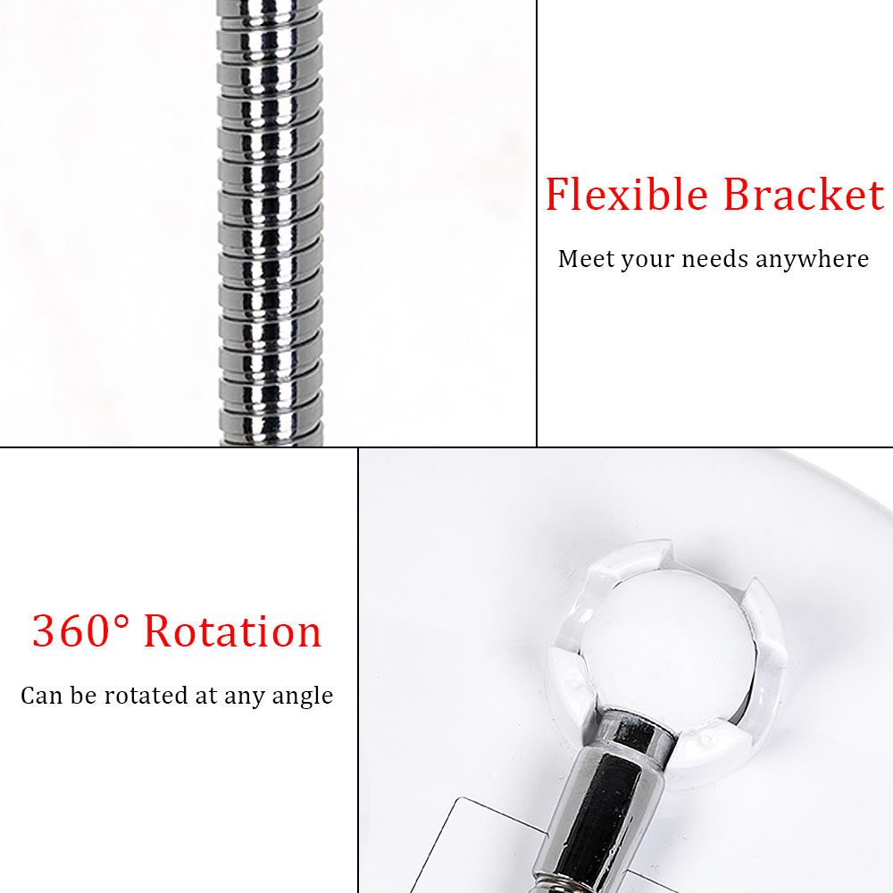 Makeup-spegel med LED &amp;amp; förstoring - med sugkopp och flexibel arm |