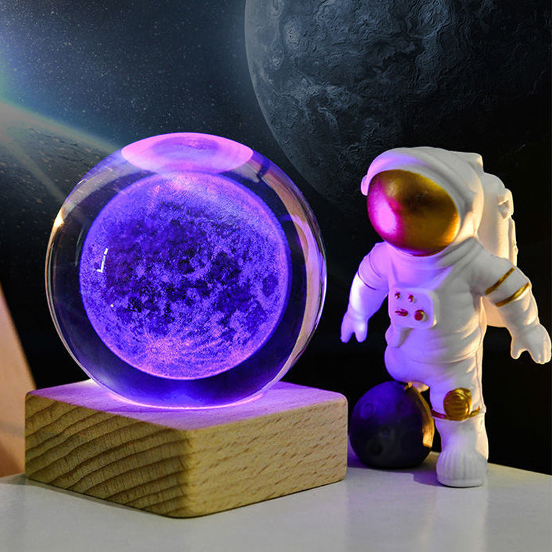 Nattlampa Kristallkula 3D Galaxy |