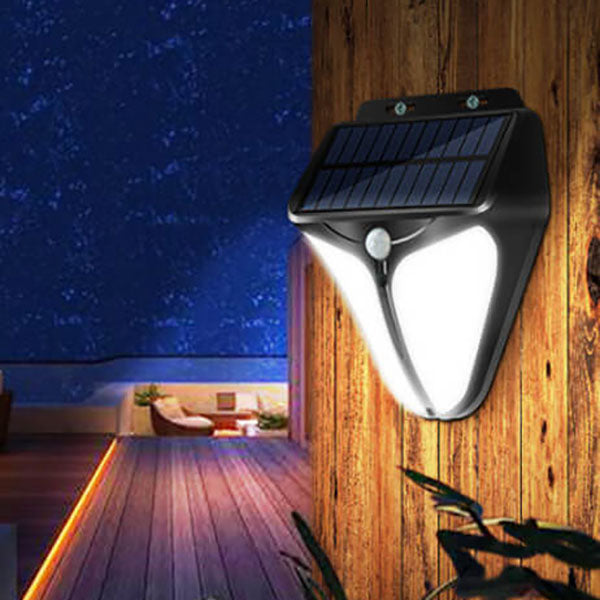 Solenergi Intelligent Triangel Utomhus Vattentät Rörelsesensor Patio LED Vägglampa