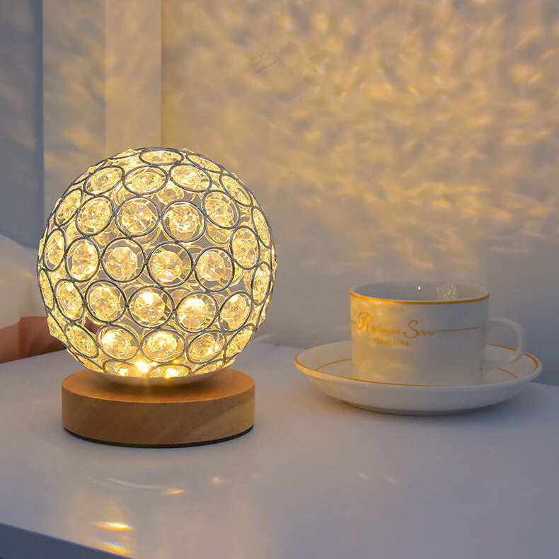 Modern Minimalistisk Rund USB Uppladdningsbar LED Nattlampa Bordslampa