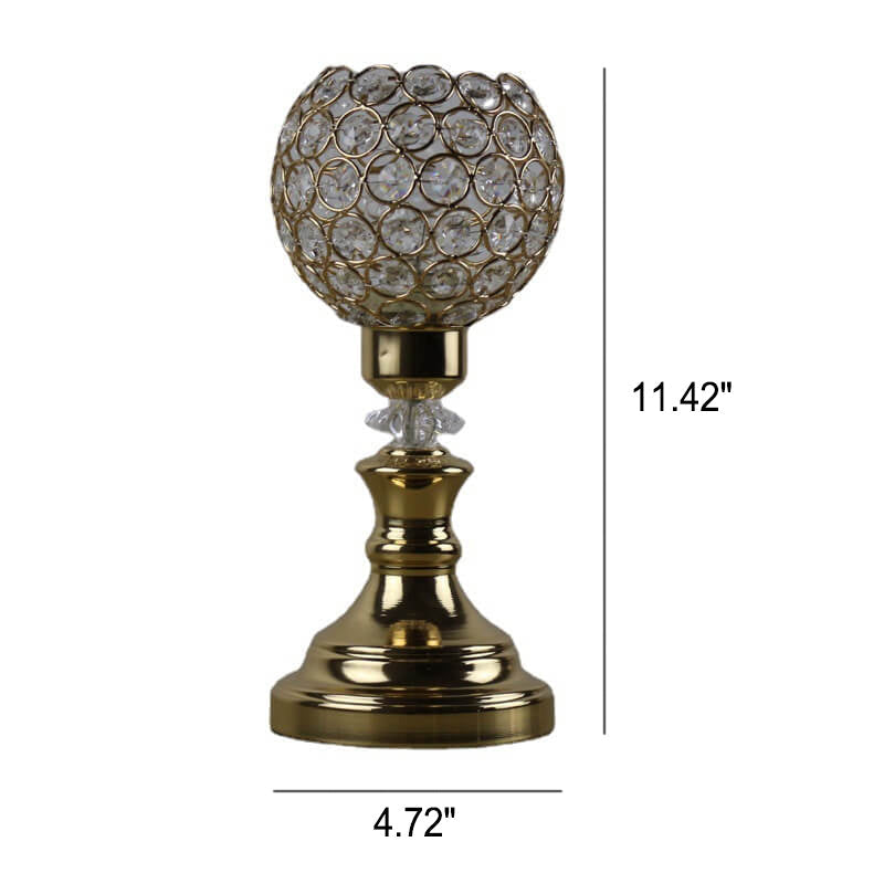Europeisk lyxig kristallboll 1-lampa konst bordslampa