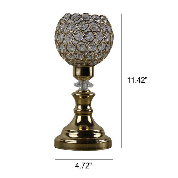 Europeisk lyxig kristallboll 1-lampa konst bordslampa