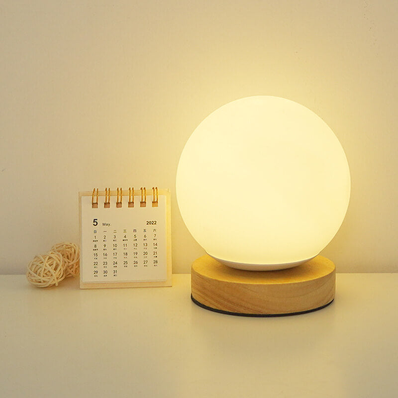 Modern Minimalist Rund USB-laddningsbar LED-bordslampa