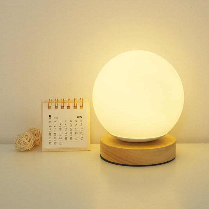 Modern Minimalist Rund USB-laddningsbar LED-bordslampa