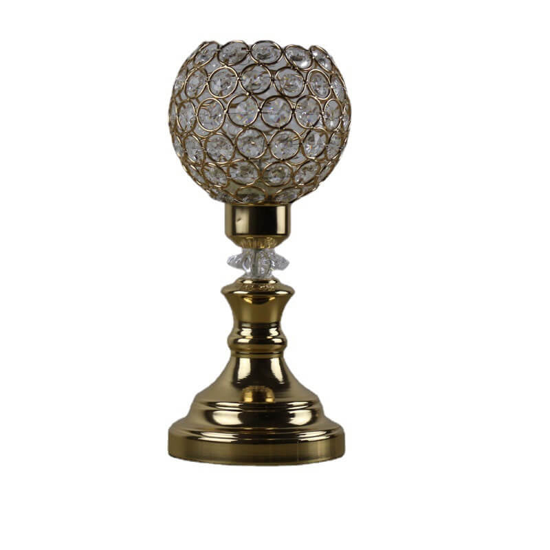 Europeisk lyxig kristallboll 1-lampa konst bordslampa