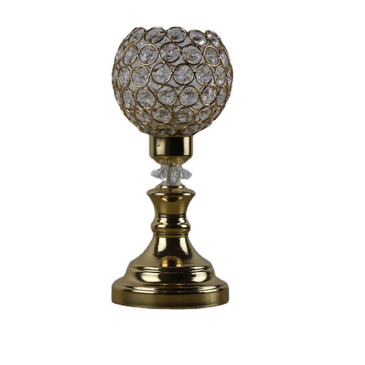 Europeisk lyxig kristallboll 1-lampa konst bordslampa