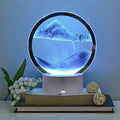 Kreativ Rund Timglas Quicksand 3D LED Nattlampa Bordslampa