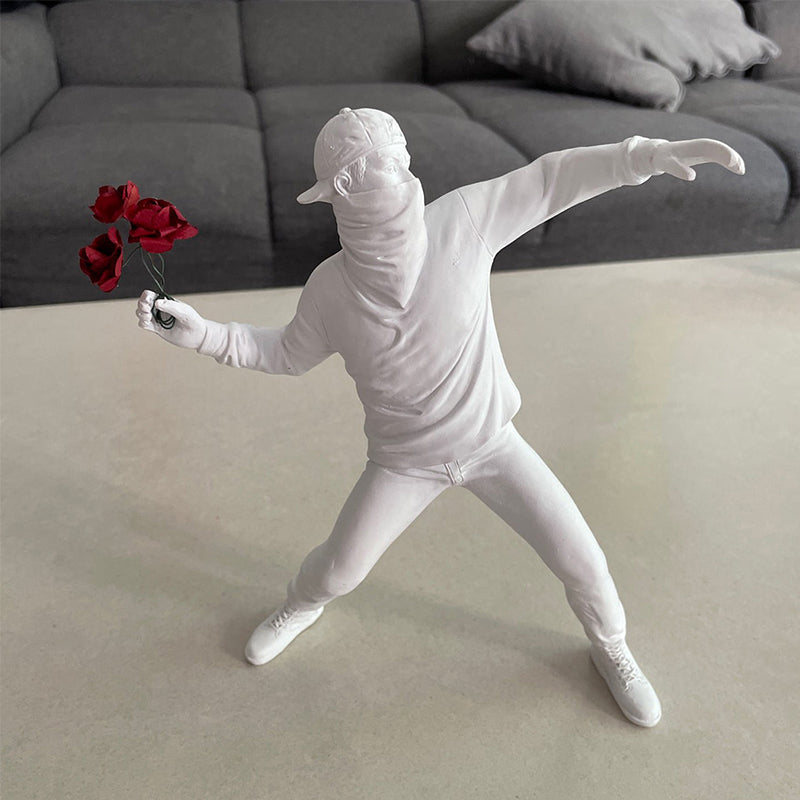 Banksy Blomsterupprorsman Ornament