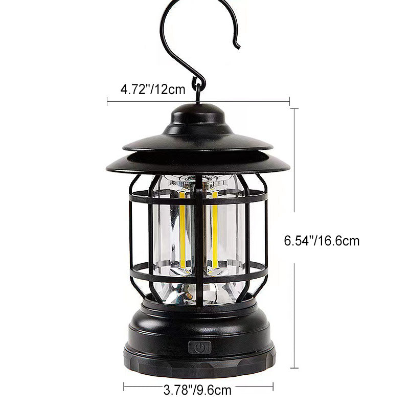 Nutida industriell bärbar USB-uppladdningsbar campinglampa hästlampa för utomhusbruk