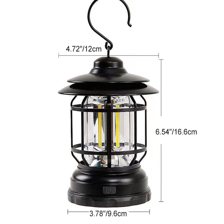 Nutida industriell bärbar USB-uppladdningsbar campinglampa hästlampa för utomhusbruk