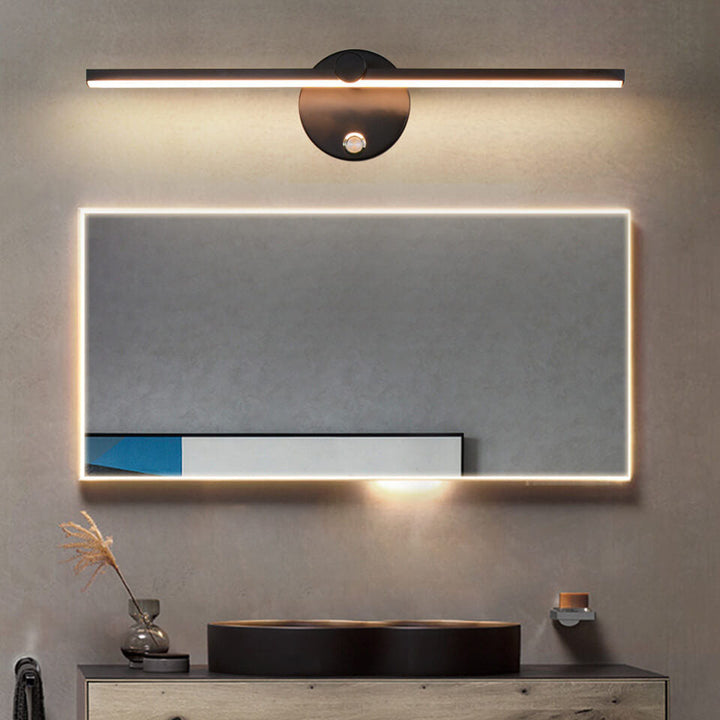 Nordisk Minimalistisk Aluminium Lång Bar Switch LED Spegel Vägglampa
