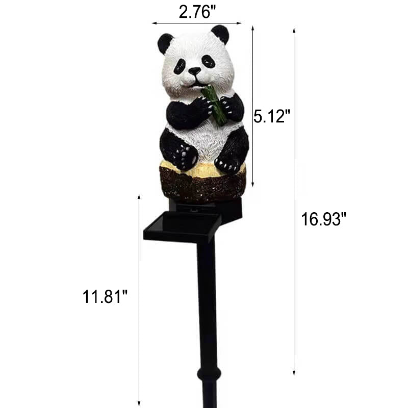 Solpaneler har panda utomhus vattentät uteplats dekoration markljus