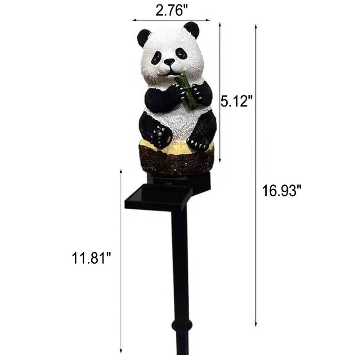 Solpaneler har panda utomhus vattentät uteplats dekoration markljus