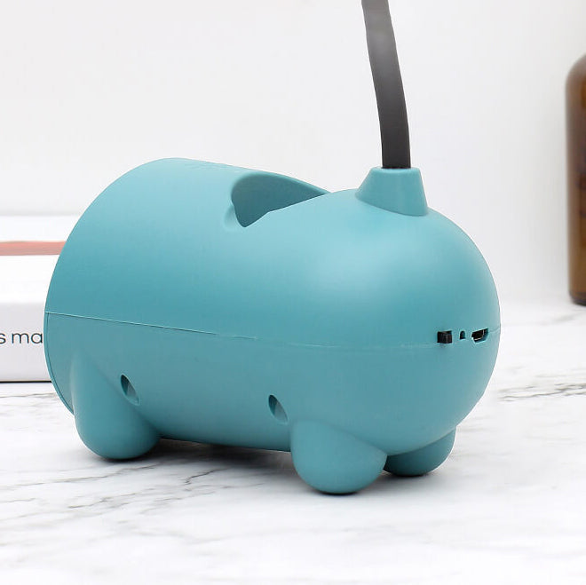 Tecknad Kreativ Kanin LED Touch USB Pennhållare Skrivbordslampa