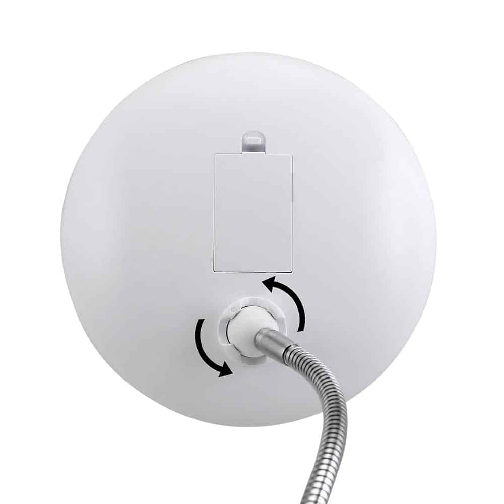 Makeup-spegel med LED &amp;amp; förstoring - med sugkopp och flexibel arm |