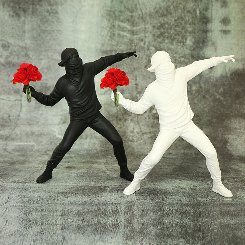 Banksy Blomsterupprorsman Ornament