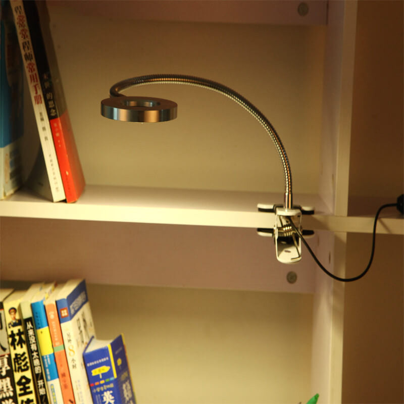 Kreativ enkel USB-byxknapp LED-läsclip-lampa
