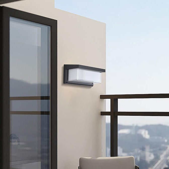 Modern Minimalistisk Solrektangel PC LED Utomhus Vägglampa För Utomhus Patio