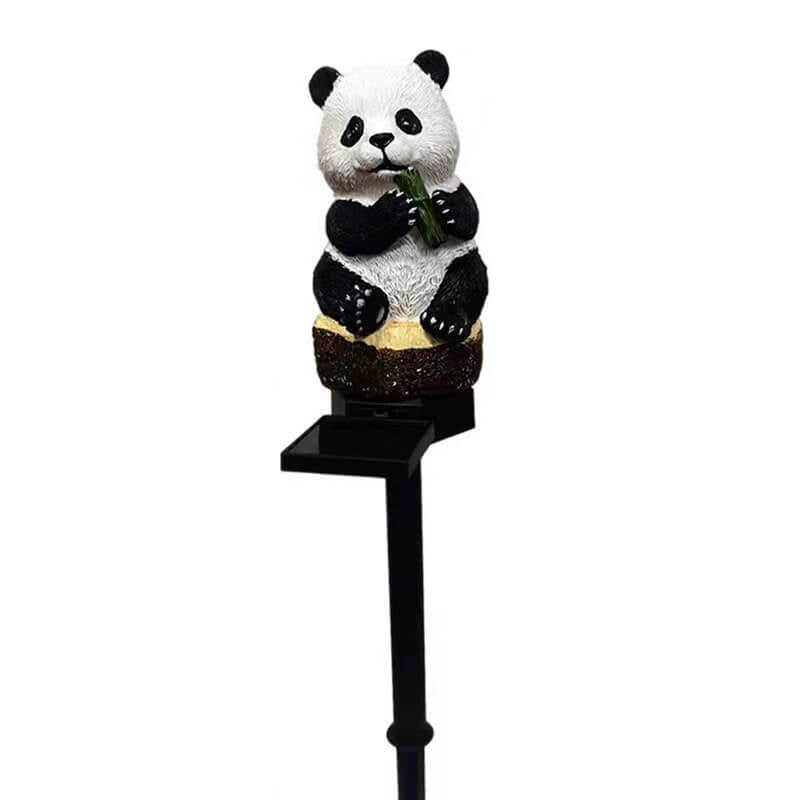 Solpaneler har panda utomhus vattentät uteplats dekoration markljus