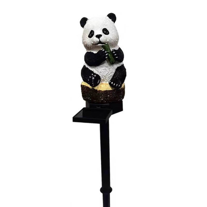 Solpaneler har panda utomhus vattentät uteplats dekoration markljus