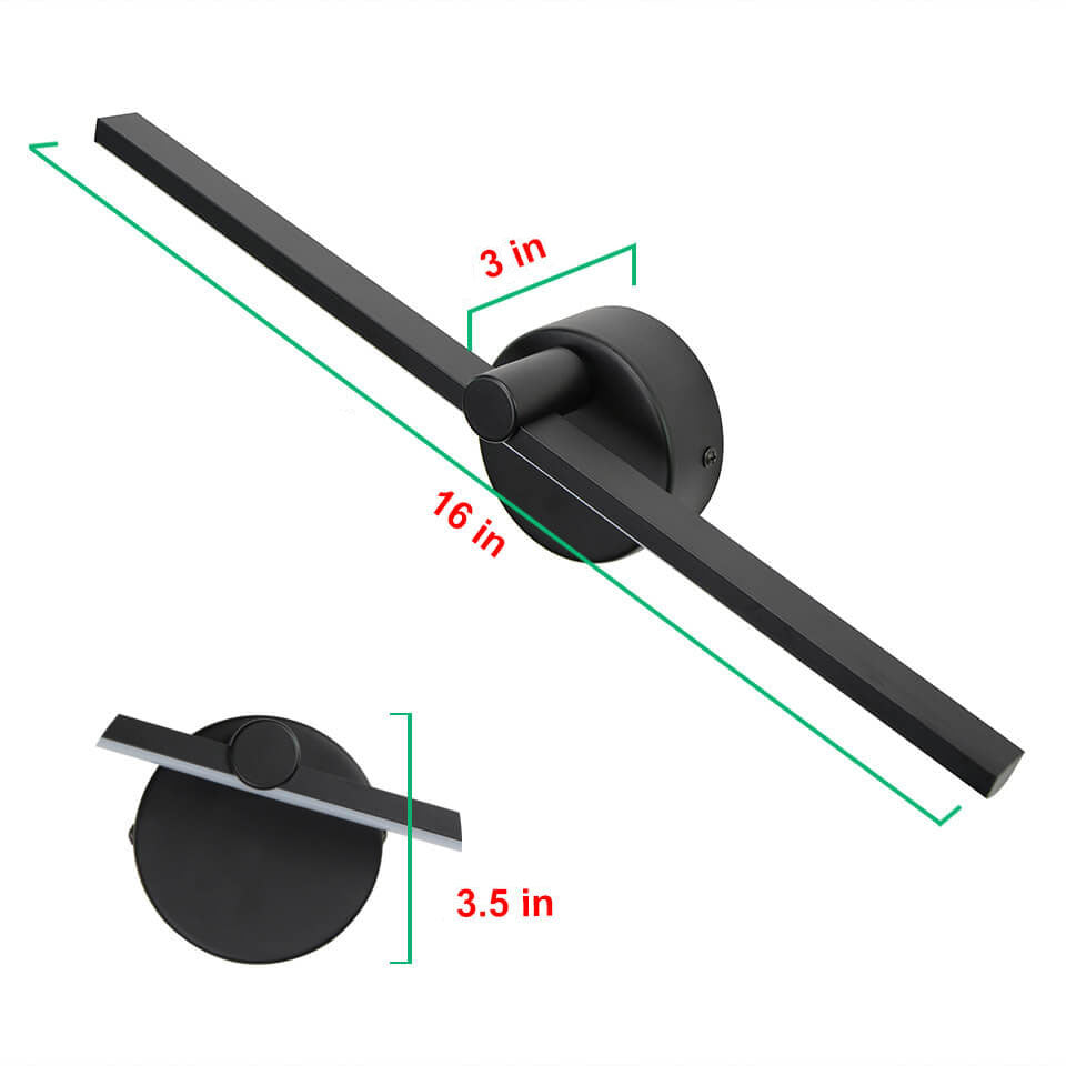 Nordisk Minimalistisk Aluminium Lång Bar Switch LED Spegel Vägglampa