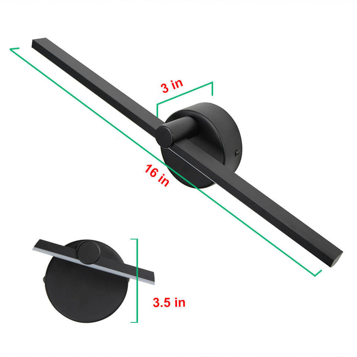 Nordisk Minimalistisk Aluminium Lång Bar Switch LED Spegel Vägglampa