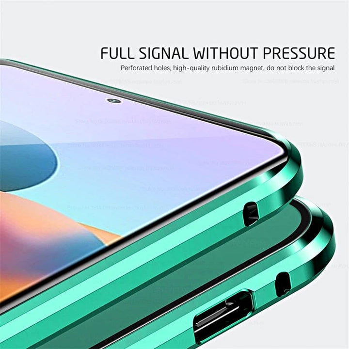 Magnetiskt härdat glas dubbelsidigt mobilskal för Samsung