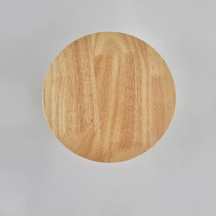 Modern Minimalist Rund Oregelbunden Oval Trä LED Vägglampa för Vardagsrum