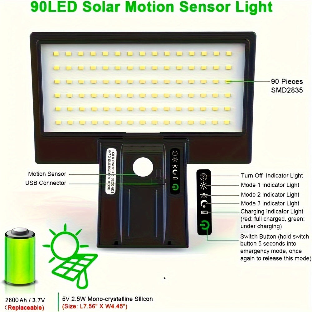 SmartSolar - Solenergi LED utomhuslampa Spotlights med rörelsesensor - en livstid av gratis ljus