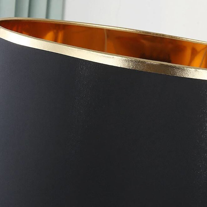 Modern övergångscylinder av järn med 1-ljuskälla bordslampa för vardagsrummet