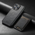 LuxCase Läderfodral med Kortfack och Ställ – Kompatibel med iPhone |