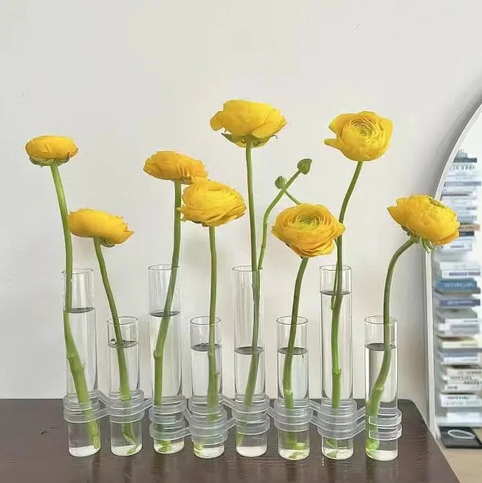 Flexibla Blomvaser med Gångjärn | Modern Glasrörsvas