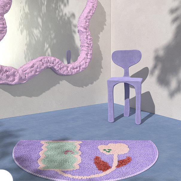 Underbar liten blommig badmatta