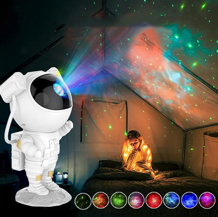 Astronaut Nattlampa Projektor – LED Stjärnhimmel Projektor för Barnrum, Lugnande Nattlampa med Galax och Rymdprojektion, Dimmbar och Justerbar |