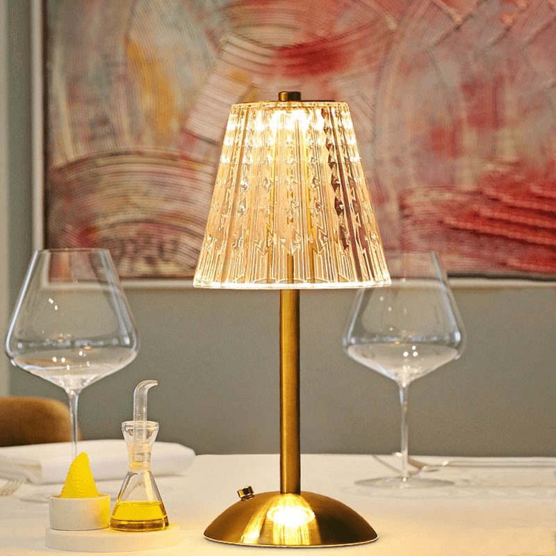 AuraGlow Bordslampa - Uppladdningsbar LED-lampa med dimmerfunktion