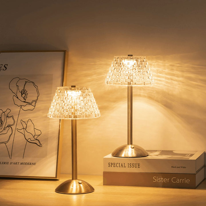 AuraGlow Bordslampa - Uppladdningsbar LED-lampa med dimmerfunktion
