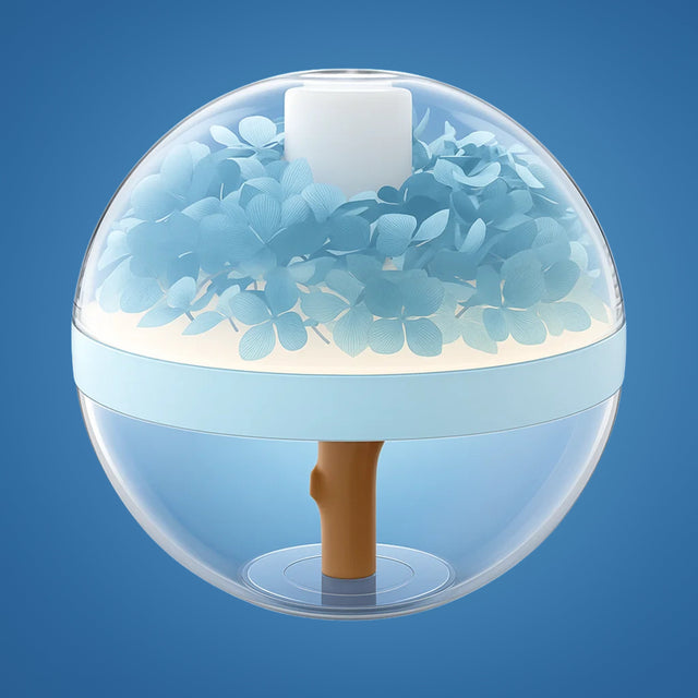 SereniGlow | Aromaterapi Diffuser Luftfuktare – Ultrasonisk Kylmist – USB‑Uppladdningsbar – LED Nattljus för Sovrum & Barnrum