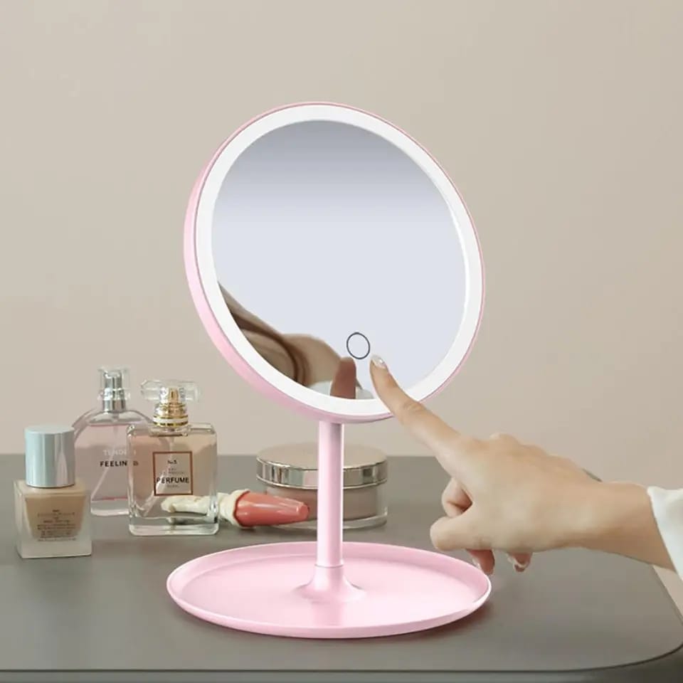 Selfie Ring Light med Makeup Spegel &amp; Telefonhållare Kit