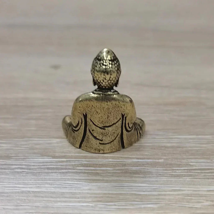 10 stycken Miniatyr Brons Sittande Buddha Staty Figur för Resa Buddhism Tillbedjan Hem Kontor Skrivbord Dekoration