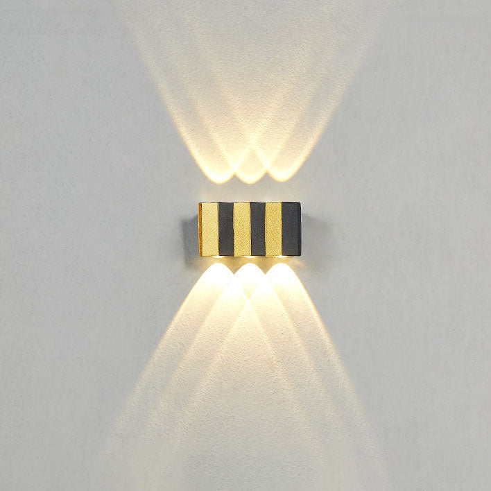 Modern Ljuslyxig Guld Aluminium Utomhus Vattentät Terrass LED Vägglampa