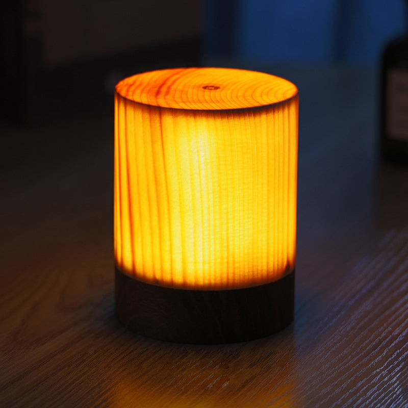 LumiWood – LED-bordslampa med batteri och touchkontroll