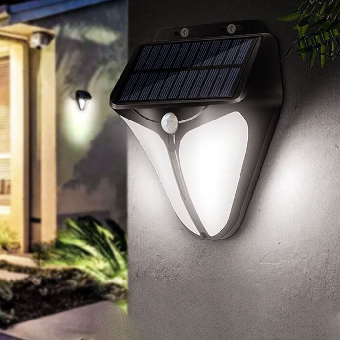 Solenergi Intelligent Triangel Utomhus Vattentät Rörelsesensor Patio LED Vägglampa
