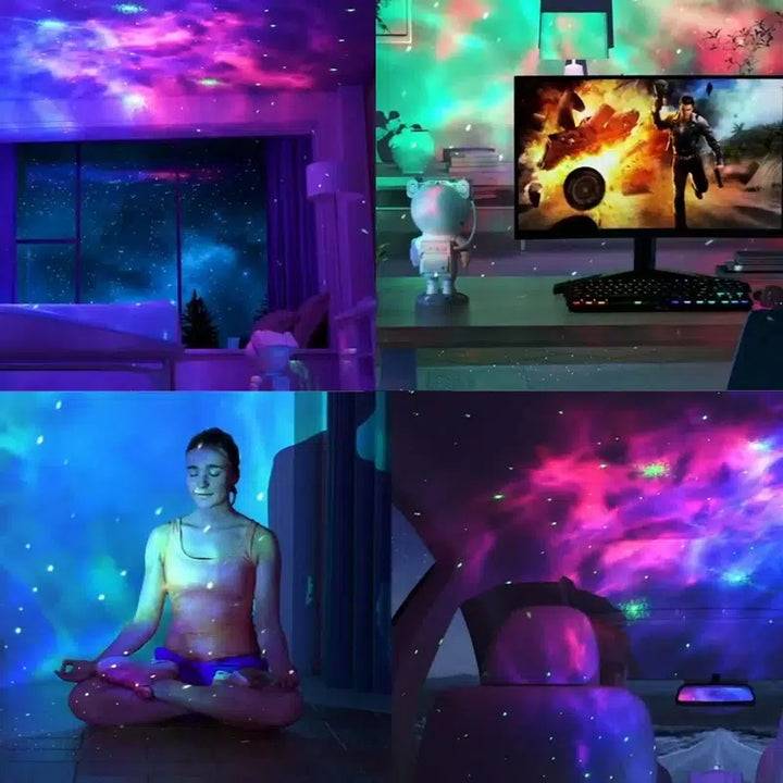 Astronaut Galaxy Projektor Flera Läge Galaxy Nattljus med Fjärrkontroll