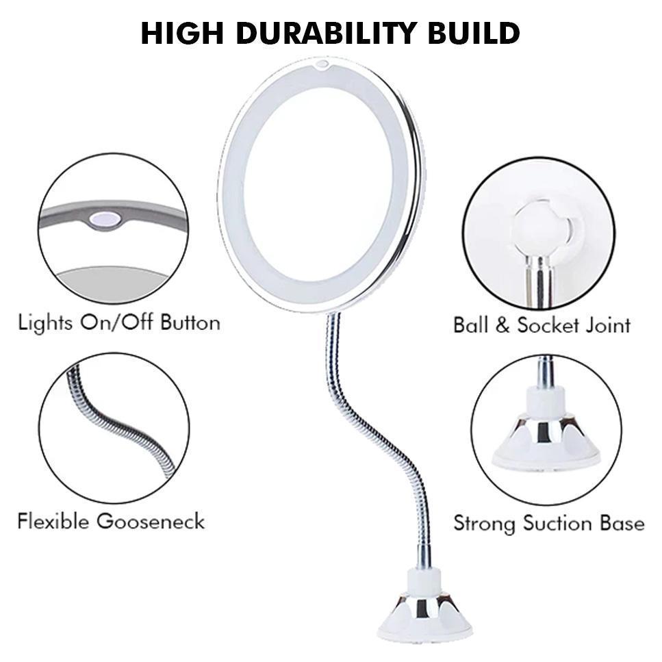 10x Zoom LED Sminkspegel