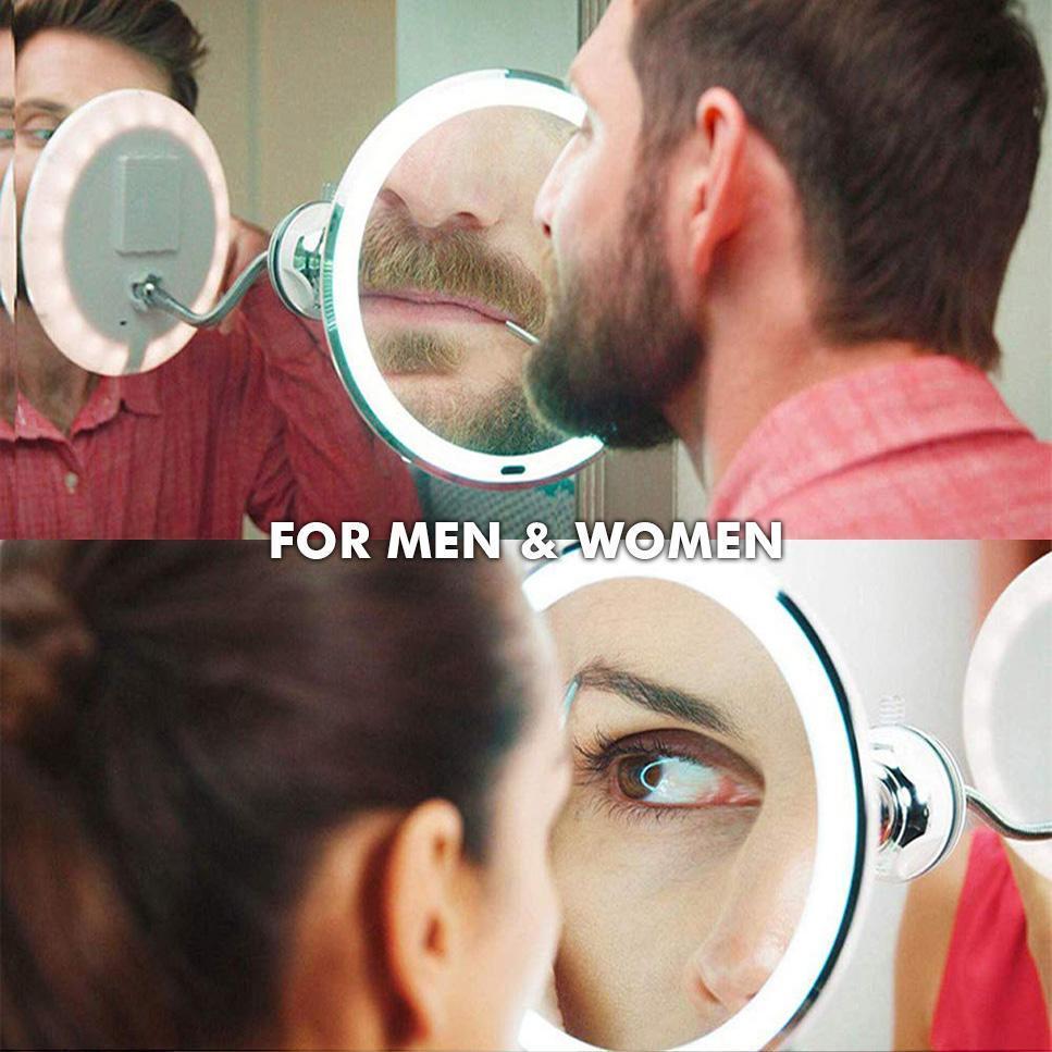 10x Zoom LED Makeup Spegel