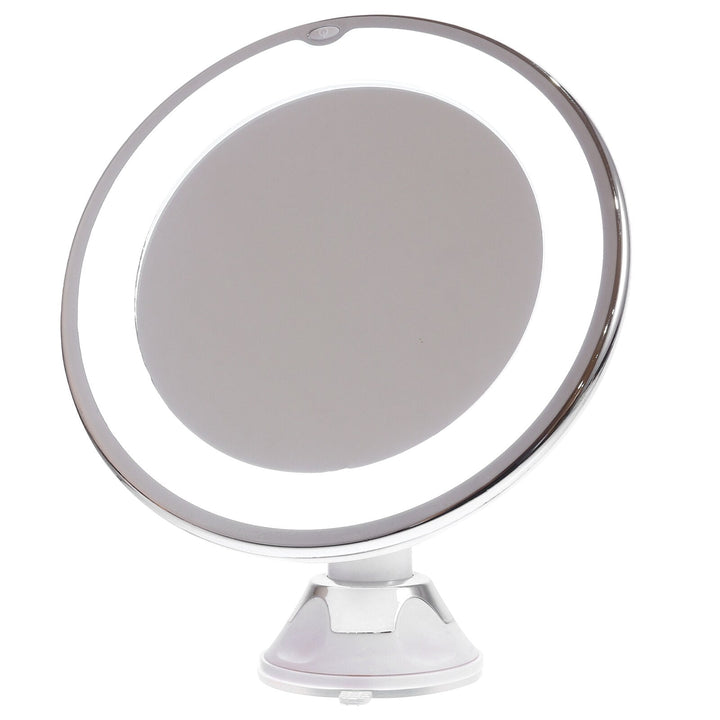 Lunora LED Makeup Spegel | 10x Förstoring | 360° Rotera | Kompakt &amp; Resvänlig