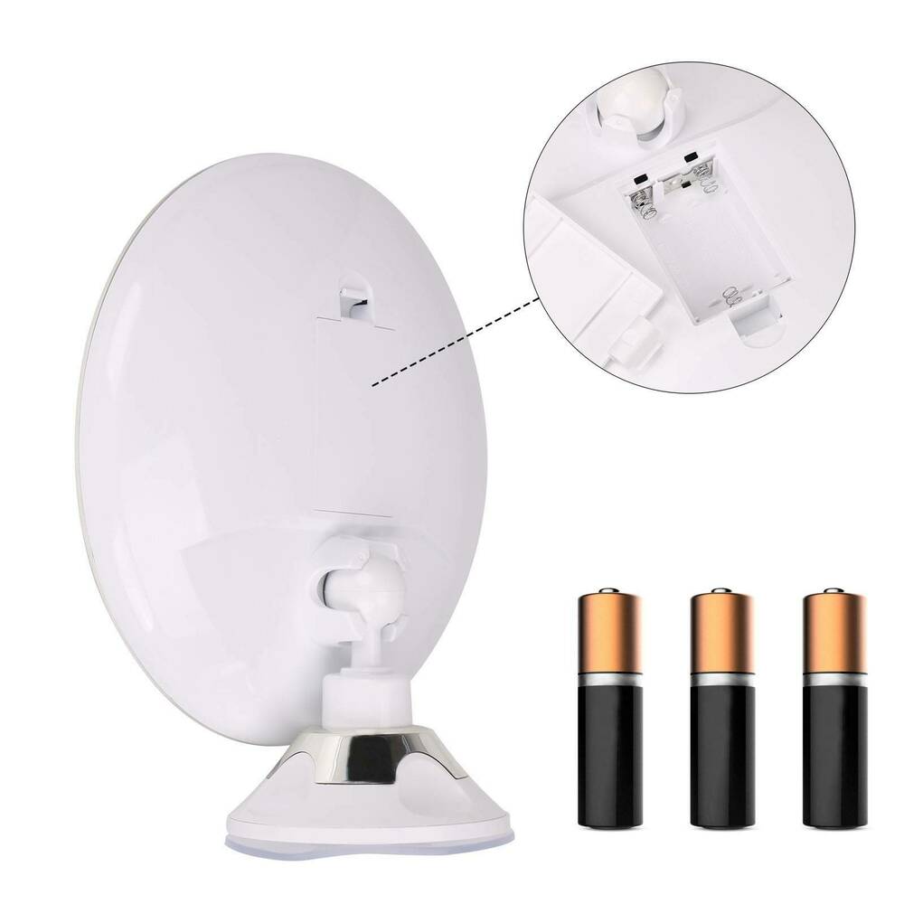 Lunora LED Makeup Spegel | 10x Förstoring | 360° Rotera | Kompakt &amp; Resvänlig