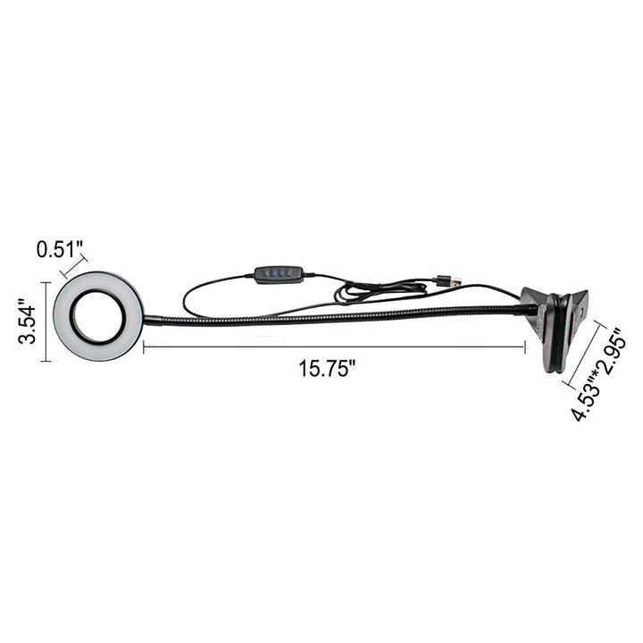 Kreativ enkel USB-byxknapp LED-läsclip-lampa